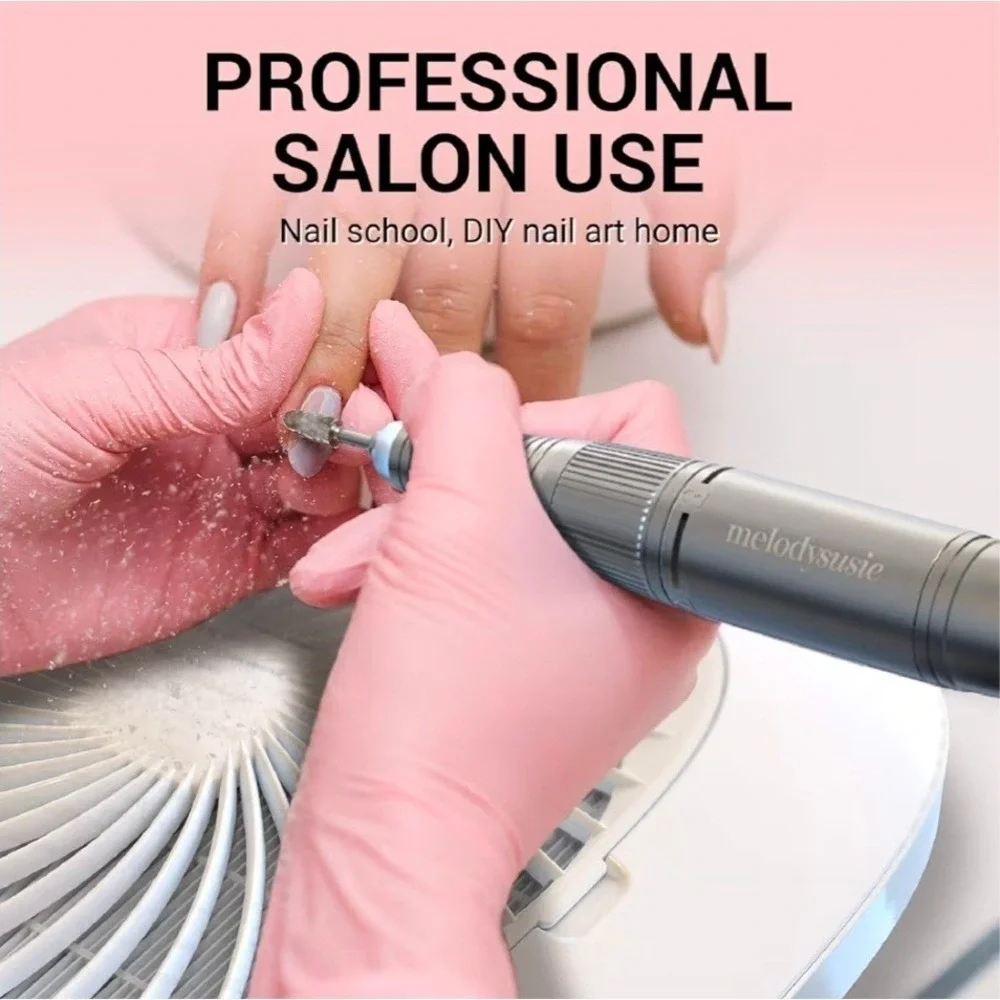 MelodySusie DR-3011A 2-in-1 Nail Dust Collector‎ & 30000RPM Electric Nail Drill